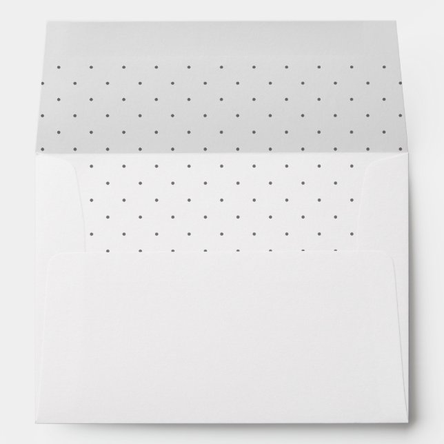 Rose Sketch Envelope in Pink with Polka Dots (Back (Bottom))