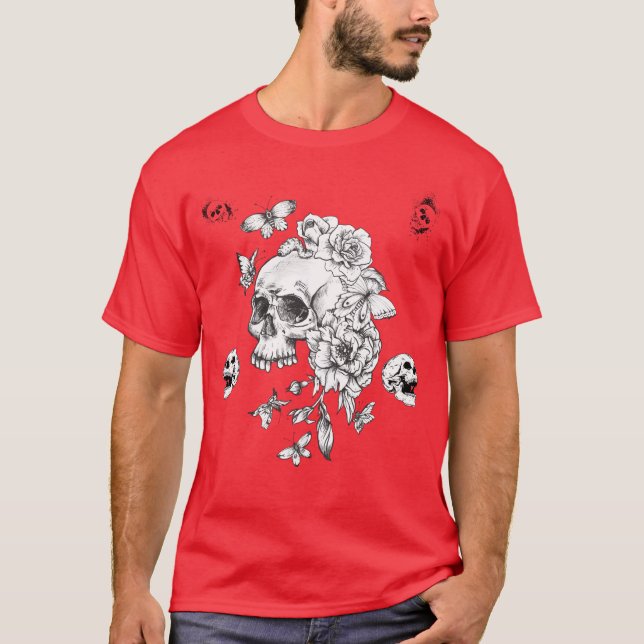 rose skull T-Shirt (Front)