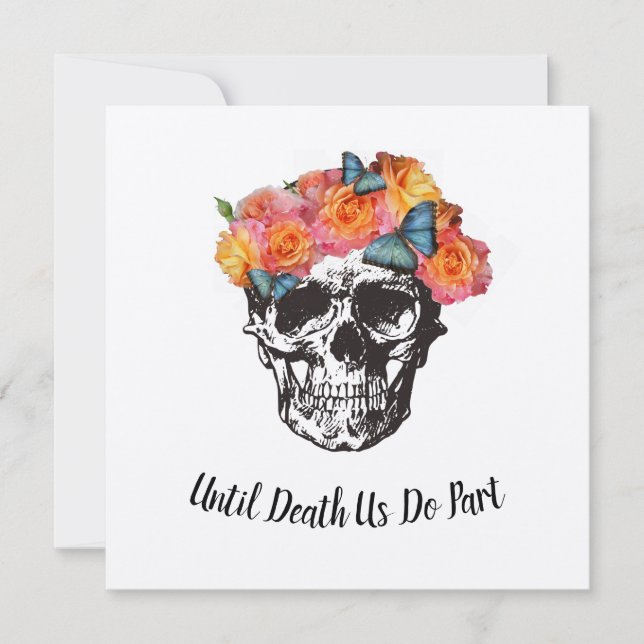Rose Skull - Till Death Do Us Part Invitation (Front)