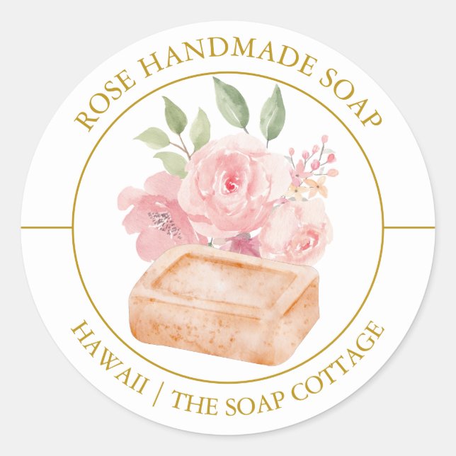 Rose Soap label (Front)