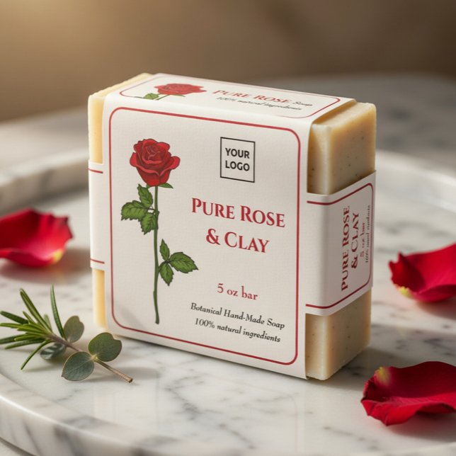 Rose Soap Label Template | Botanical Handmade Soap (Creator Uploaded)