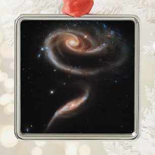 Rose Spiral Galaxies Metal Tree Decoration