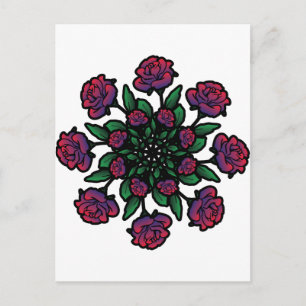 Rose Spiral Postcard