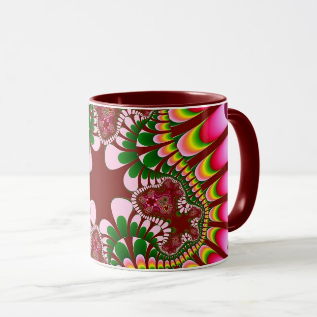 Rose Strawberry Flower Mug (Front Right)