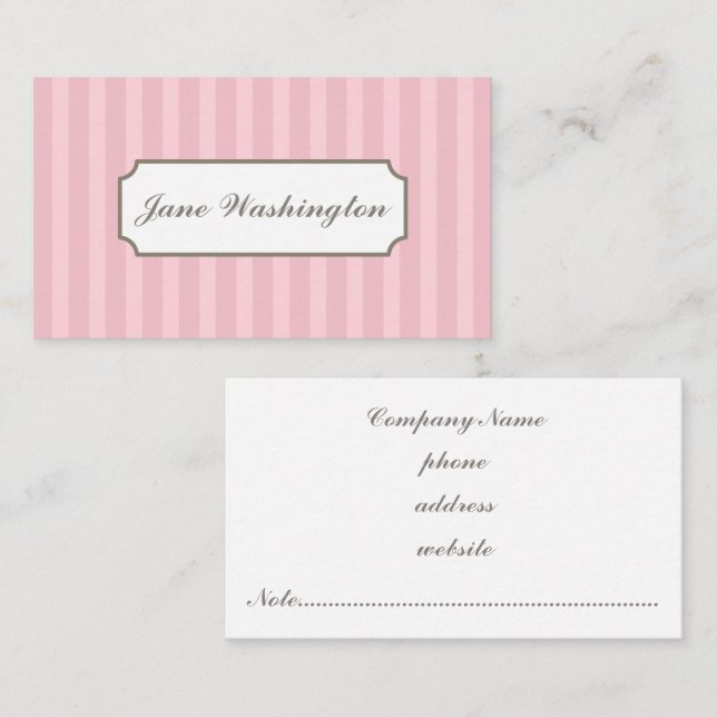 Rose Striped Business Card (Front/Back)