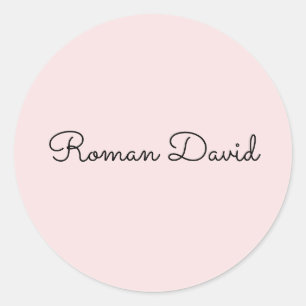Rose Sugar Pinkish personalised  Classic Round Sticker