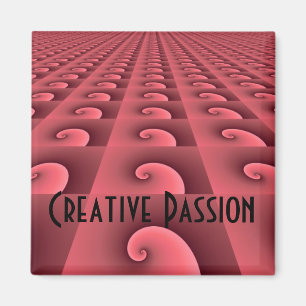 Rose Swirl Design - Creative Passion Magnet