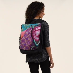 Rose tapestry backpack