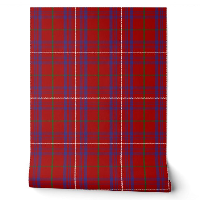 Rose Tartan Plaid Scottish Clan Wallpaper (Unrolling)