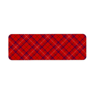 Rose tartan red blue plaid