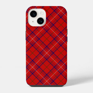 Rose tartan red blue plaid iPhone 14 case