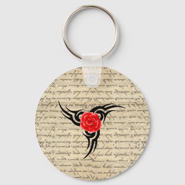 Rose Tattoo Key Ring (Front)