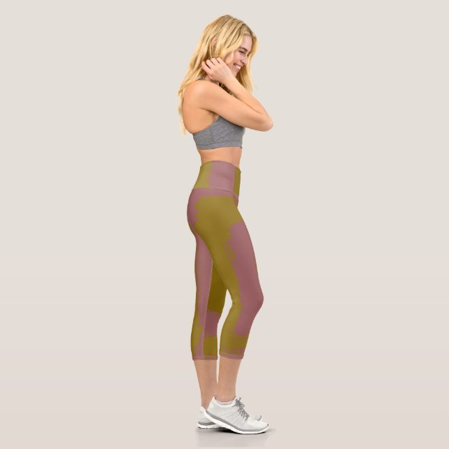  Rose Taupe Gold  High Waisted Capris (Right)