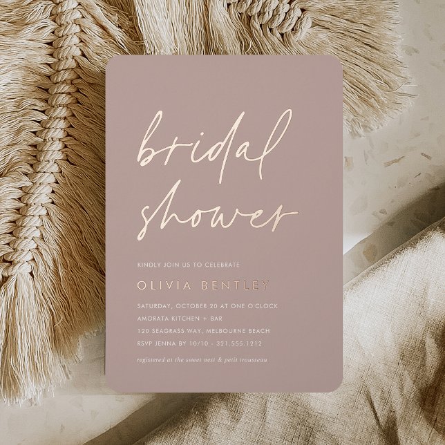 Rose Taupe | Minimalist Script Bridal Shower (Creator Uploaded)