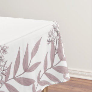 Rose Taupe Wedding Vintage Botanical Tablecloth