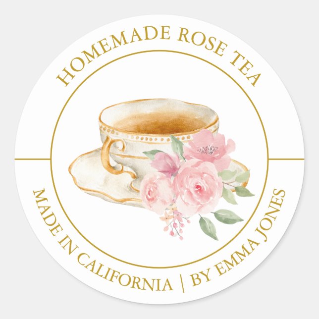 Rose Tea Modern label (Front)
