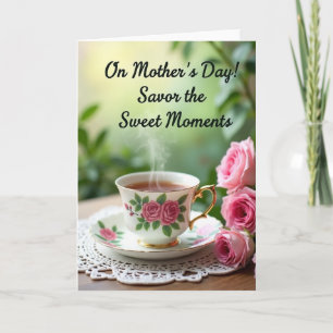 Rose Teacup Mothers Day Card