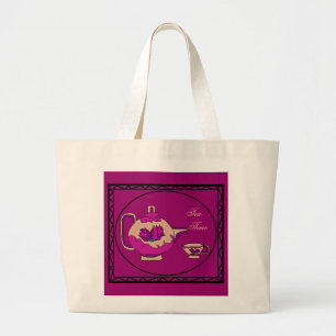 Rose Teapot Large Tote Bag