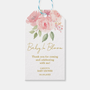 Rose Thank you Baby Shower Gift Tags