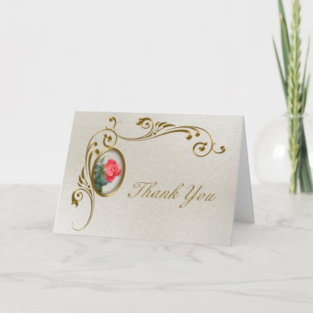 Rose Thank You Card (Front)
