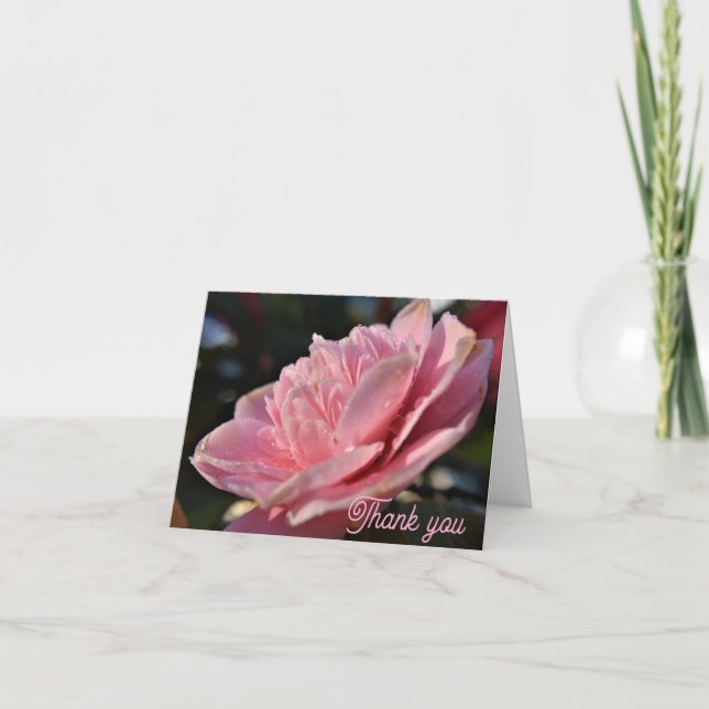 rose thank you card (Front)
