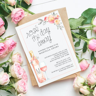 Rosé the Day Away Bridal Brunch Invitation