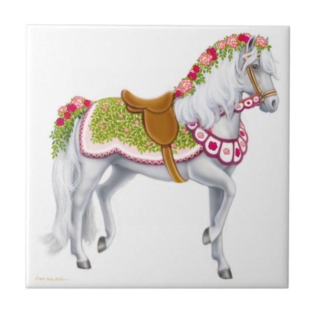 Rose the Parade Horse Tile (Front)