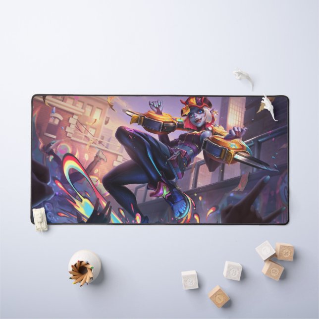 Rose Thorn Gaming Desk Mat | Cute Vampire themed (Kids Table)