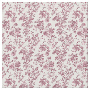 Rose Toile with Peonies and Wildflowers Fabric