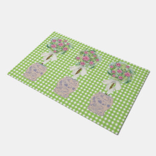 Rose Topiary Blue and White Ginger Jar mat