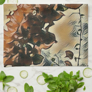 Rose Tree Art Kitchen Towel