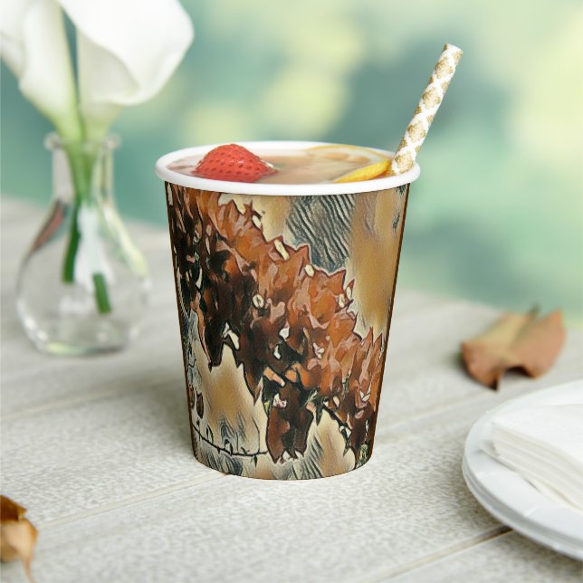 Rose Tree Art  Paper Cups (Insitu)