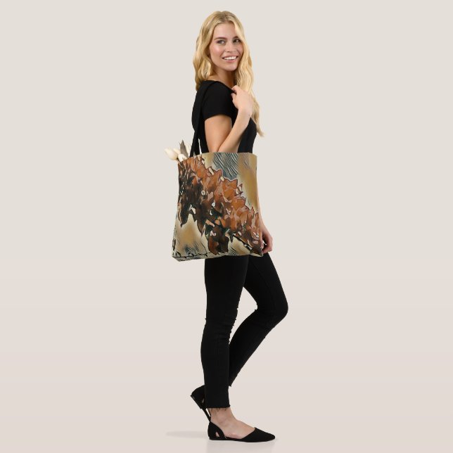 Rose Tree Art Tote Bag (On Model)