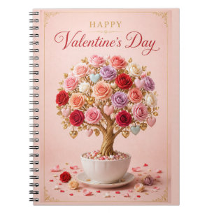 Rose Tree of Valentine Wishes Notebook