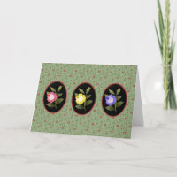 Rose Trio Birthday Card