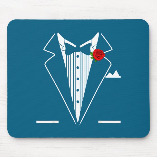Rose Tuxedo Tux Wedding Prom Costume Party Men Kid Mouse Pad (Front)