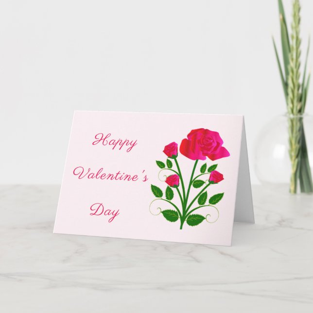 Rose Valentine's Day Card (Front)