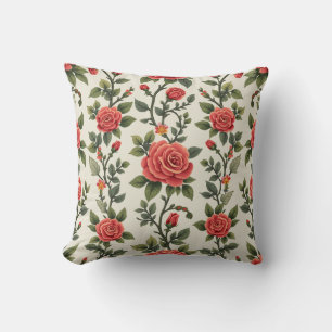 Rose Vine Pattern Cushion