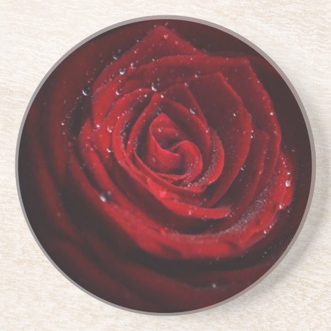 Rose Vines Heart Pattern Flower Peace Love Destiny Coaster (Front)