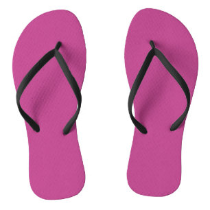 Rose Violet Solid Colour Print, Dark Magenta Pink Jandals