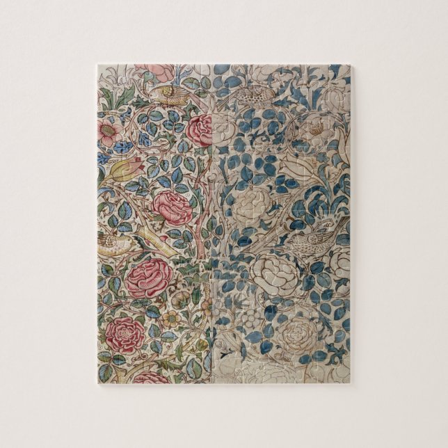 'Rose' wallpaper design (pencil and w/c on paper) Jigsaw Puzzle (Vertical)