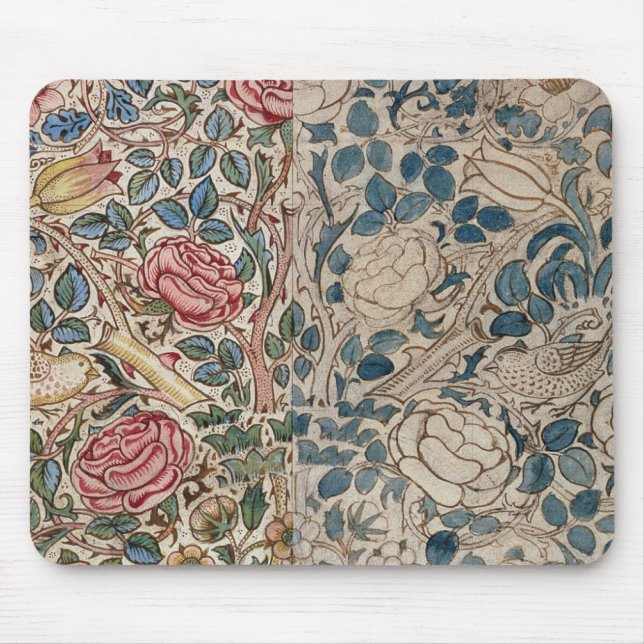 'Rose' wallpaper design (pencil and w/c on paper) Mouse Pad (Front)