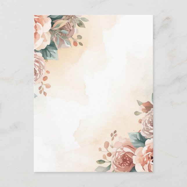 Rose Water Color Postcard (Front)