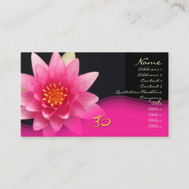 Rose water lilly, om Business card (Front)