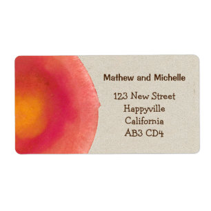 Rose Watercolor Address Label