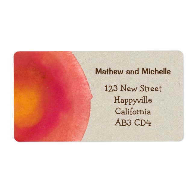 Rose Watercolor Address Label (Front)