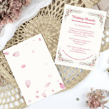 Rose Watercolor Floral Elegant Christian Wedding