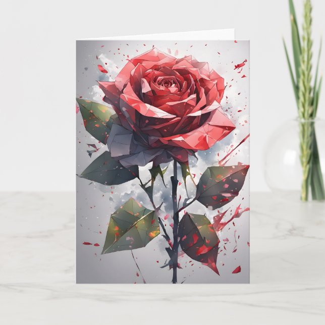 Rose - Watercolor flowers Card (Front)