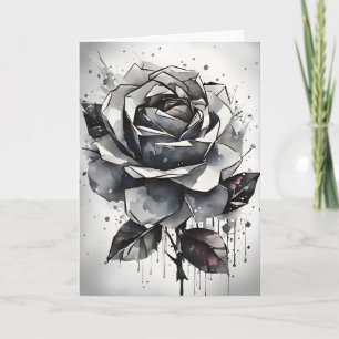 Rose - Watercolor flowers Card