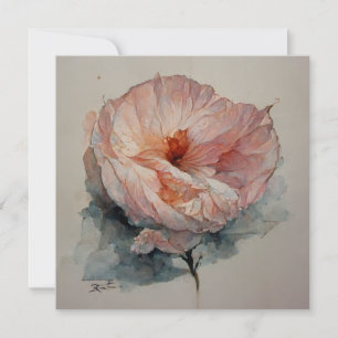 Rose Watercolor Painting  Invitation